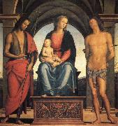 Madonna and Child Enthroned with SS.John the Baptist and Sebastian